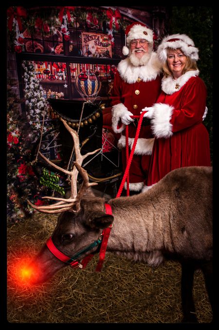 Santa Bob Mrs Claus and Rudolph 2018